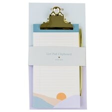 Abstract List Pad Clipboard & Pen