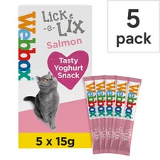 Webbox Lick-e-Lix with Salmon Yoghurty Cat Treats 5 Pack