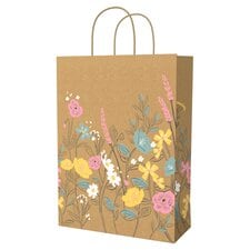 Eco Pink And Yellow Floral Large Bag