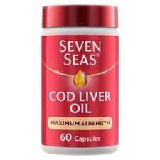 Seven Seas Cod Liver Oil Omega-3 Capsules with Maximum Strength Vitamin D - 60s