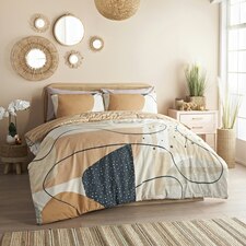 Cosmo Living Sunset Abstract Duvet Set - Natural - Single