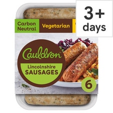 Cauldron Foods Lincolnshire Sausages 6 Pack 276G