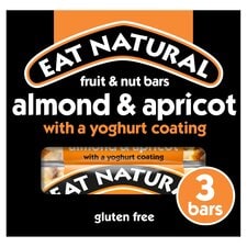 Eat Natural Fruit & Nut Bars Almond & Apricot with a Yoghurt Coating 3 x 50g