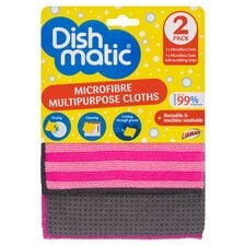 Dishmatic Microfibre Multipurpose Cloth 2pk