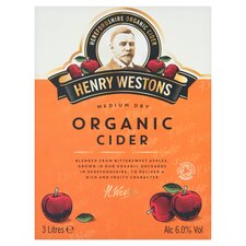 Henry Westons Medium Dry Organic Cider 3Ltr