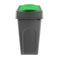 OHS Plastic Home Kitchen Office Waste Rubbish Recycling Slanted Bin, 50L - Green