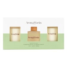 Aromaworks Lemongrass & Bergamot Diffuser & Votive Giftset 