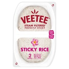 Veetee Heat Eat Sticky Rice Pots 2X130g