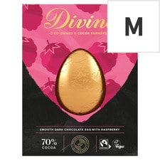 Divine Dark Chocolate With Raspberries Easter Egg 90G