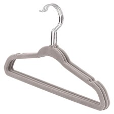 Ashley Velvet Children's Hangers - Grey - Pack of 3