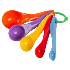 Ashley 5pc Polypropylene Measuring Spoons Set - Multicolour