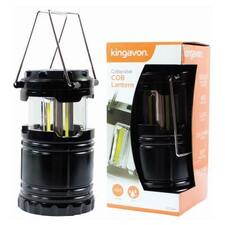 Kingavon Collapsible Aluminium Camping Lantern - COB - Black