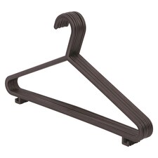 Ashley Plastic Coat Hangers - Black - Pack of 8