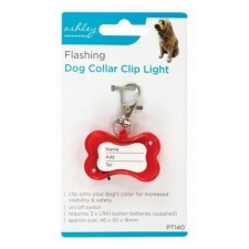 Ashley Flashing Dog Collar Light - Red