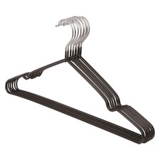 Ashley PVC-Coated Coat Hangers - Black - Pack of 10