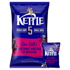 Kettle Sea Salt & Balsamic Vinegar Crisps 5 X 25G