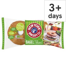 New York Bakery Wholemeal & Rye Bagel Thins 4 Pack