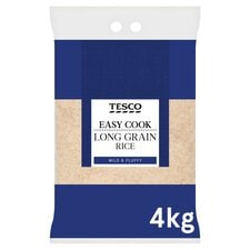 Tesco Easy Cook Long Grain Rice 4Kg