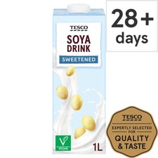 Tesco Longlife Soya Drink Sweetened 1Ltr