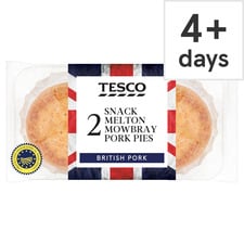 Tesco 2 Snack Melton Mowbray Pork Pies 150G