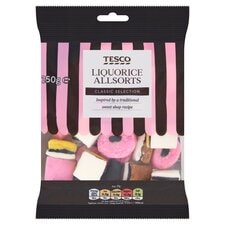 Tesco Liquorice Allsorts Sweets 250G