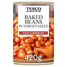 Tesco Baked Beans In Tomato Sauce 420G