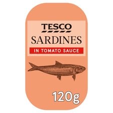 Tesco Sardines In Tomato Sauce 120G