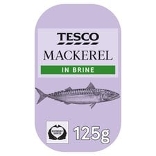 Tesco Skinless Boneless Scottish Mackerel In Brine 125G