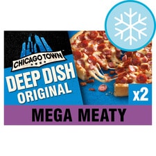 Chicago Town Deep Dish Mega Meaty Pizzas 2 X 157G