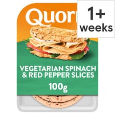 Quorn Spinach And Red Pepper Slices 100G