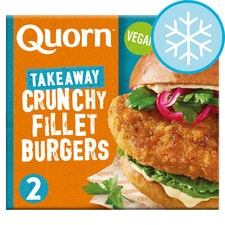 Quorn Vegan Crunchy Fillet Burgers 2 Pack 190G