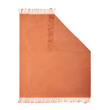 BHS Chenille Throw, Terracotta