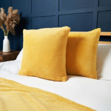 BHS Microfleece Cushion, Yellow