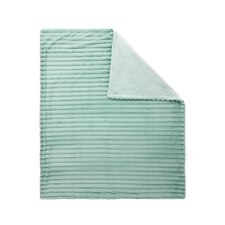 BHS Jumbo Cord Throw with Plain Velvet Backing, Green