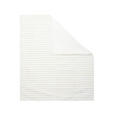 BHS Jumbo Cord Throw with Plain Velvet Backing, Cream