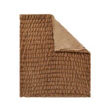 BHS Ruched Faux Fur Throw, Natural