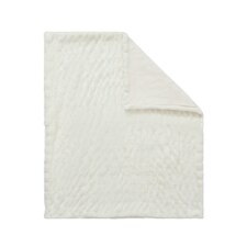 BHS Ruched Faux Fur Throw, White