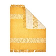 BHS Diamond Chenille Throw, Yellow