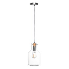 BHS Holly 1 Light Pendant, Silver