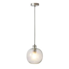 BHS Alfie 1 Light Bobble Glass Pendant, Clear