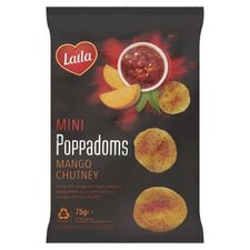 Laila Mini Poppadoms Mango Chutney 75g