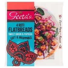 Geeta's 4 Roti Flatbread Paprika & Sweet Onion 220G