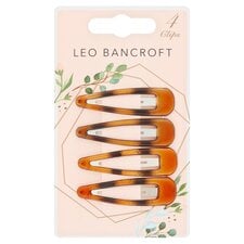 Leo Bancroft Curl Clips Tort. 4 Pack