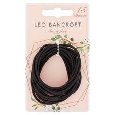 Leo Bancroft Snagfree Bands Black 15 Pack