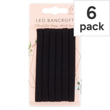 Leo Bancroft Extra Large Soft Bands Black 6 Pack