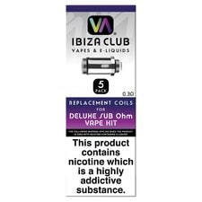 Ibiza Club Vape Replacemnt Coils Deluxe Kit 5 Pack