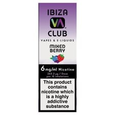 Ibiza Club Vape & E-Liquids 6Mg Mixed Berry