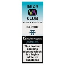 Ibiza Club Vapes & E-Liquids 12Mg Ice Mint