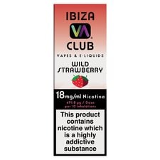 Ibiza Club Vapes & E-Liquids 18Mg Wild Strawberry