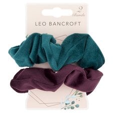 Leo Bancroft Velvet Scrunchies 2Pack